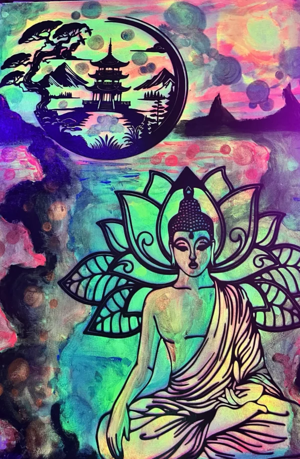 Blissful Buddha - Framed Wall Art - p3500 Blissful Buddha