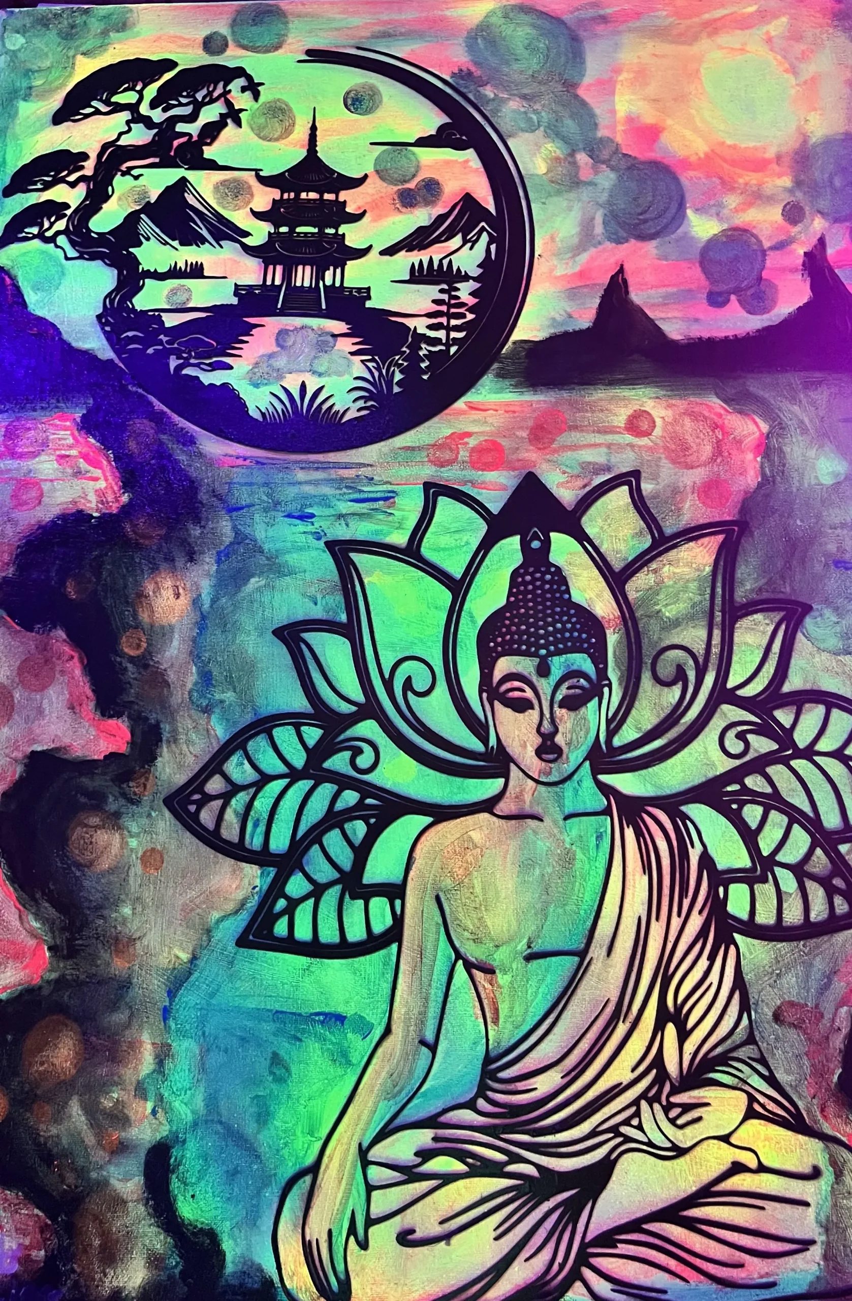 Blissful Buddha - Framed Wall Art - p3500 Blissful Buddha