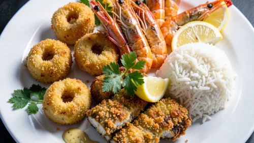 Seafood Platter with Rice
