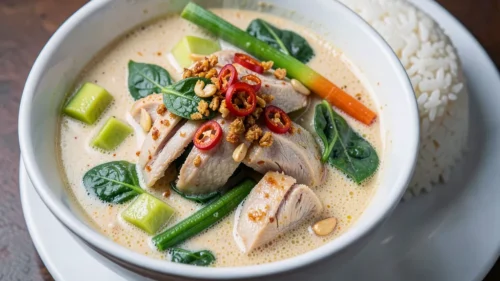 Spicy Chicken Halang-Halang with Rice